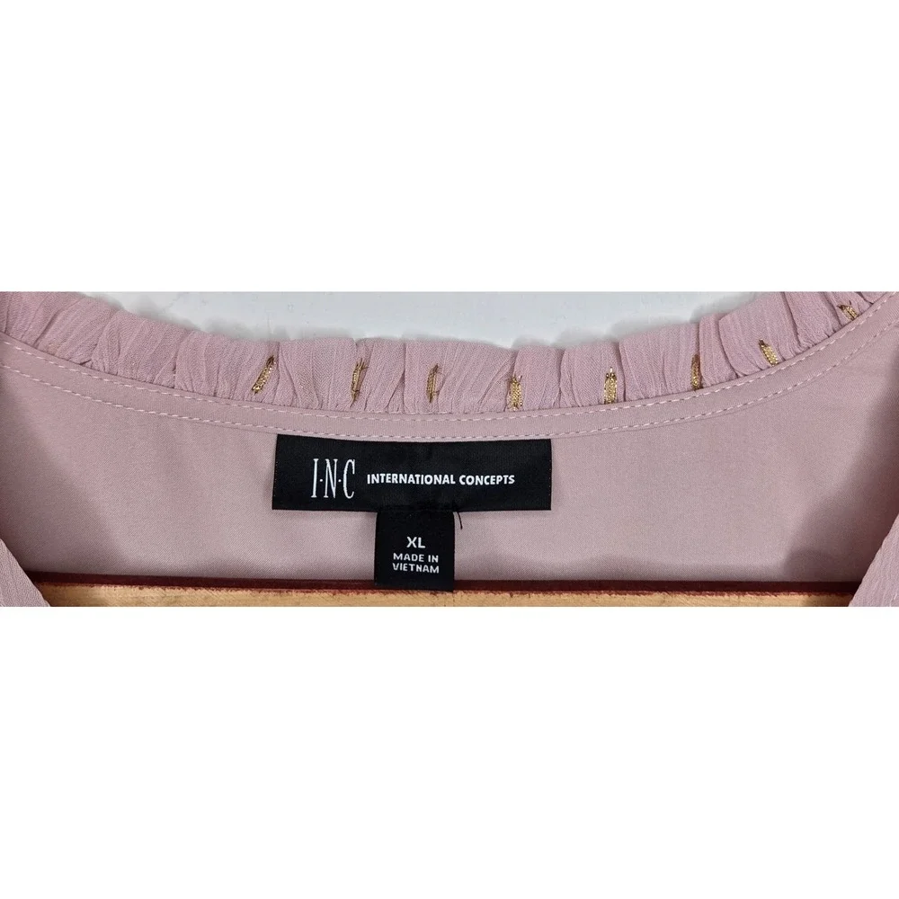 *NEW w/Tags INC International Concepts Women's Dress Pink Short Sleeve‎ Size XL